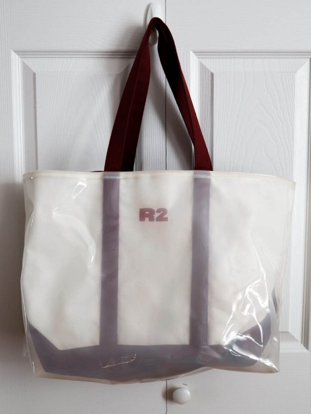 Round Two R2 Streetwear Large Tote Bag PVC Covered Cotton Beach Travel